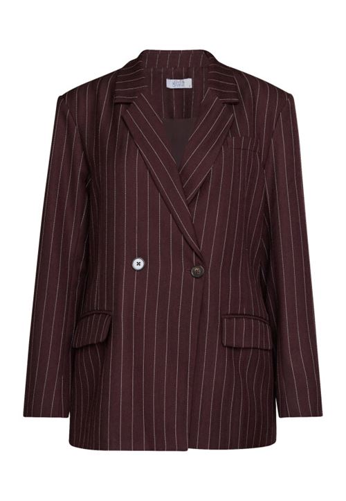 LOVE & DIVINE BLAZER, LOVE1648, BROWN PINSTRIPES